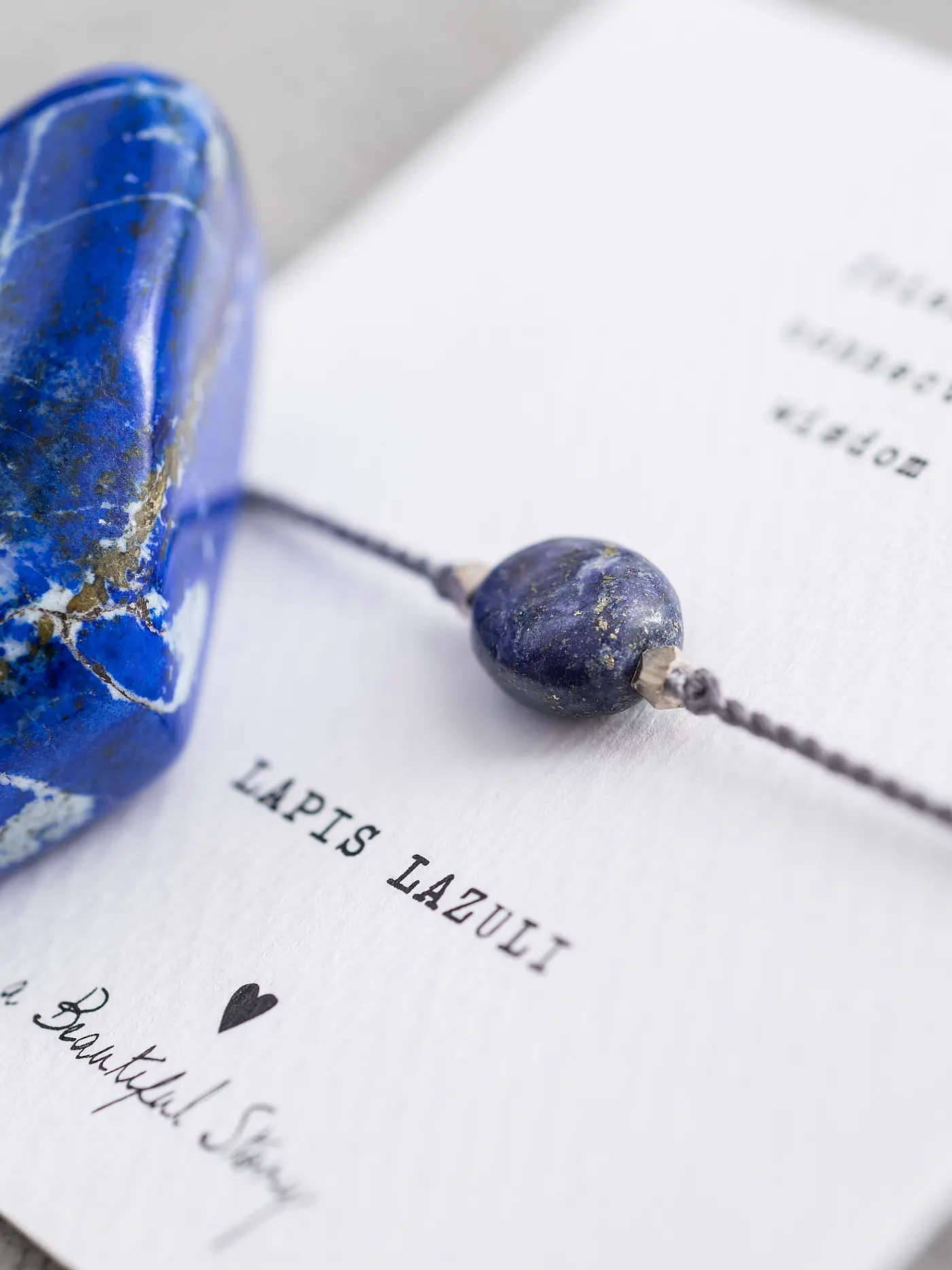 BEAUTIFUL STORY | Edelsteinkarte - Armband Lapislazuli | 